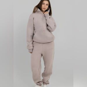 LG Comfrt Hoodie & Jogger Set - Color Bark - Never Worn